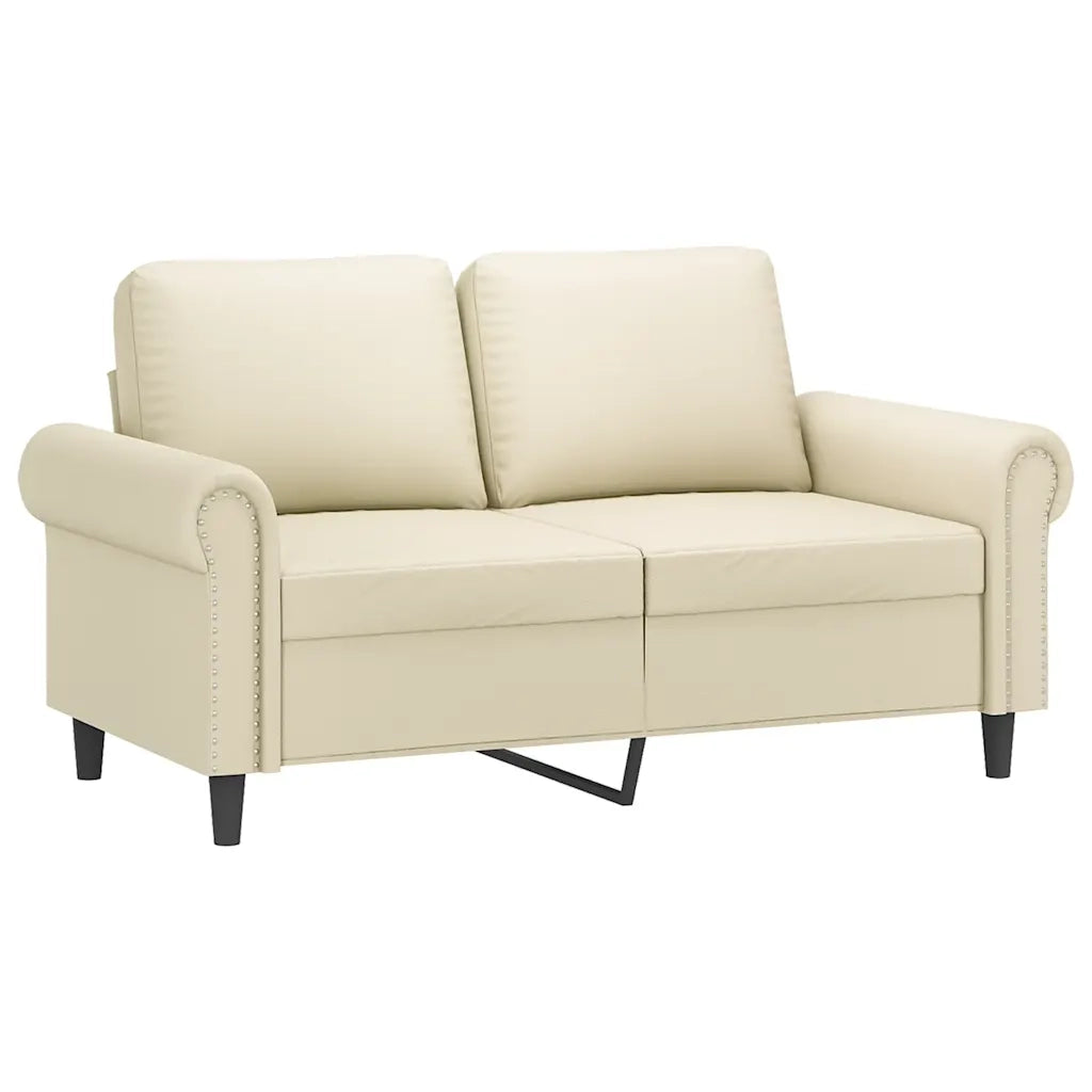 Divano a 2 Posti-Sofa 2 Posti Crema 120 cm in Similpelle 256522