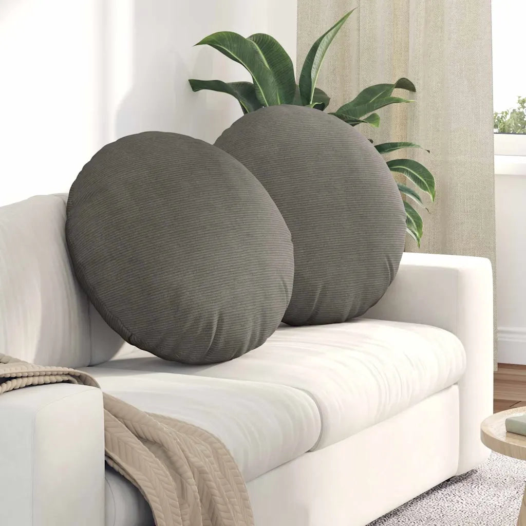 Cuscini per Seduta 2 pcs Grigio chiaro Ø60 x 21 cm 42014223