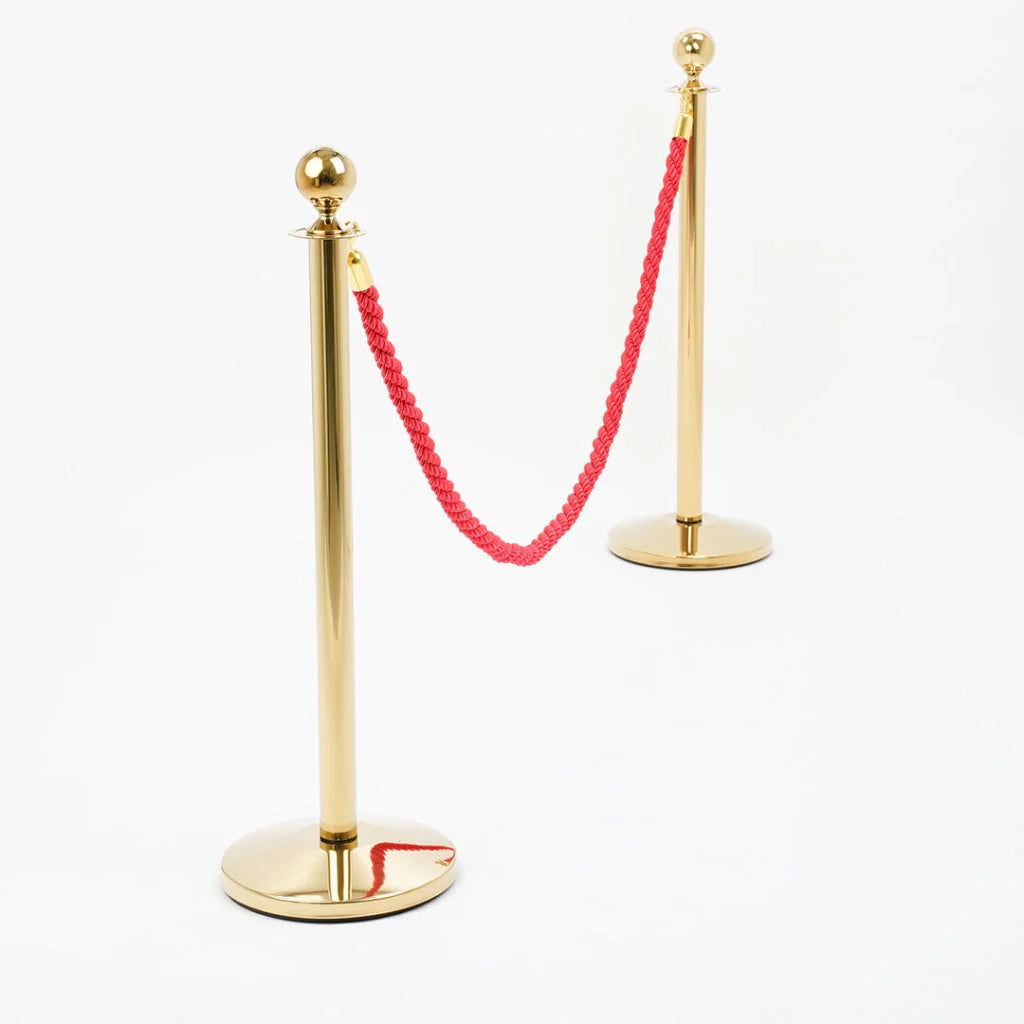 Cordone intrecciato 2mt con moschettoni gold vari colori - Rosso