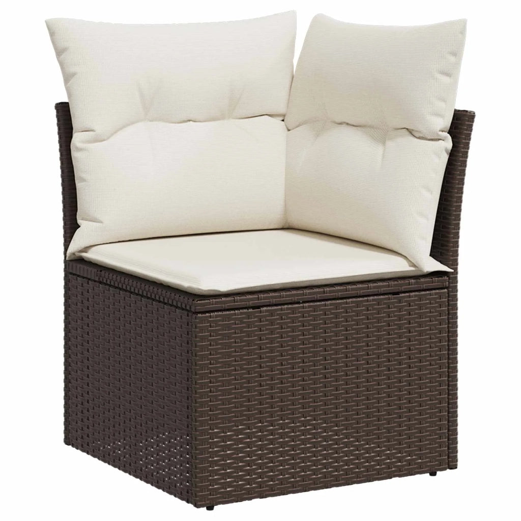 Set Divano da Giardino 6 pcs Marrone Rattan in Polipropilene 3357201