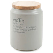 Barattolo caffe' 800 ml in gres, coperchio in bamboo, Victionary