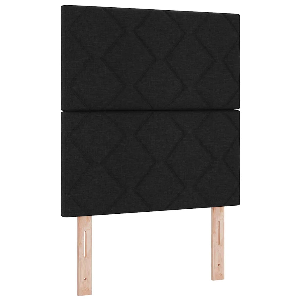 Letto a Sorgente LED con materasso Nero 80 x 200 cm Tessuto 3343133