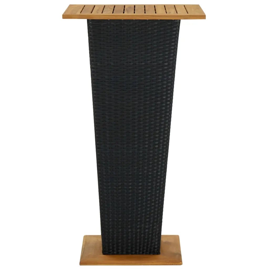 Set da Bar da Giardino 5 pz con Cuscini in Polyrattan Nero 3064858