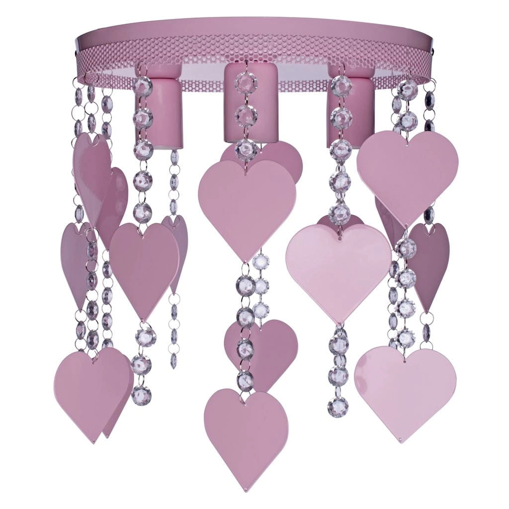Plafoniera CORAZON MLP1149 3xE27 rosa cristallo Milagro