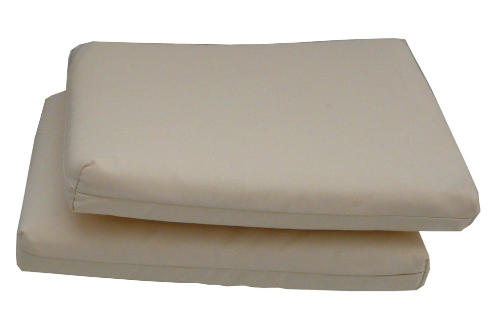 Set 2 Cuscini per Sedia da Giardino 45x45x5 cm in Dralon Allegro Ecru