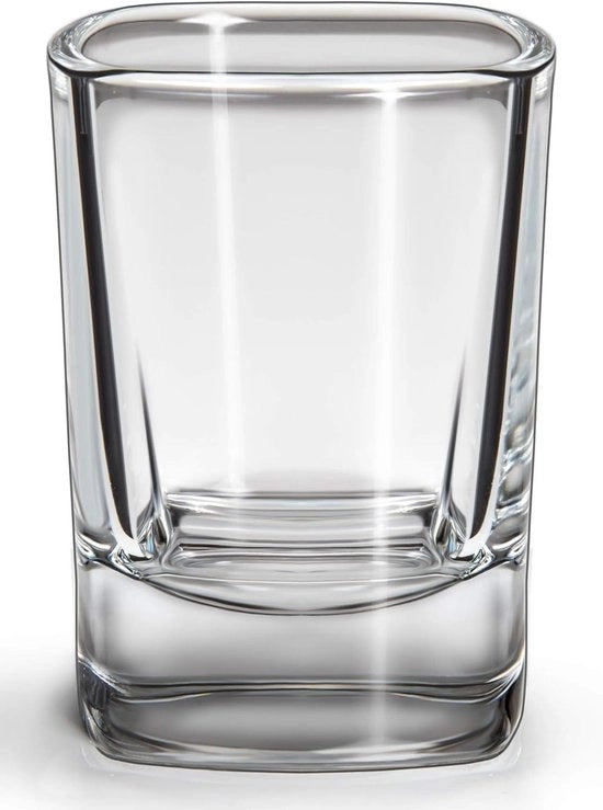 Set di bicchieri da vino a 12 - Forma quadrata - Resistente al lavastoviglie