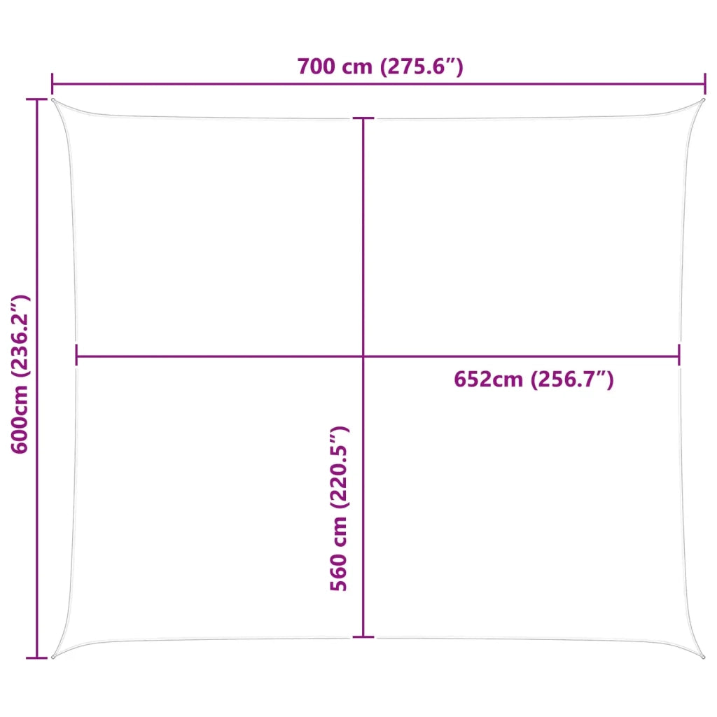 Vela da ombra solare Arancione e Marrone 7 x 6 m 42031055