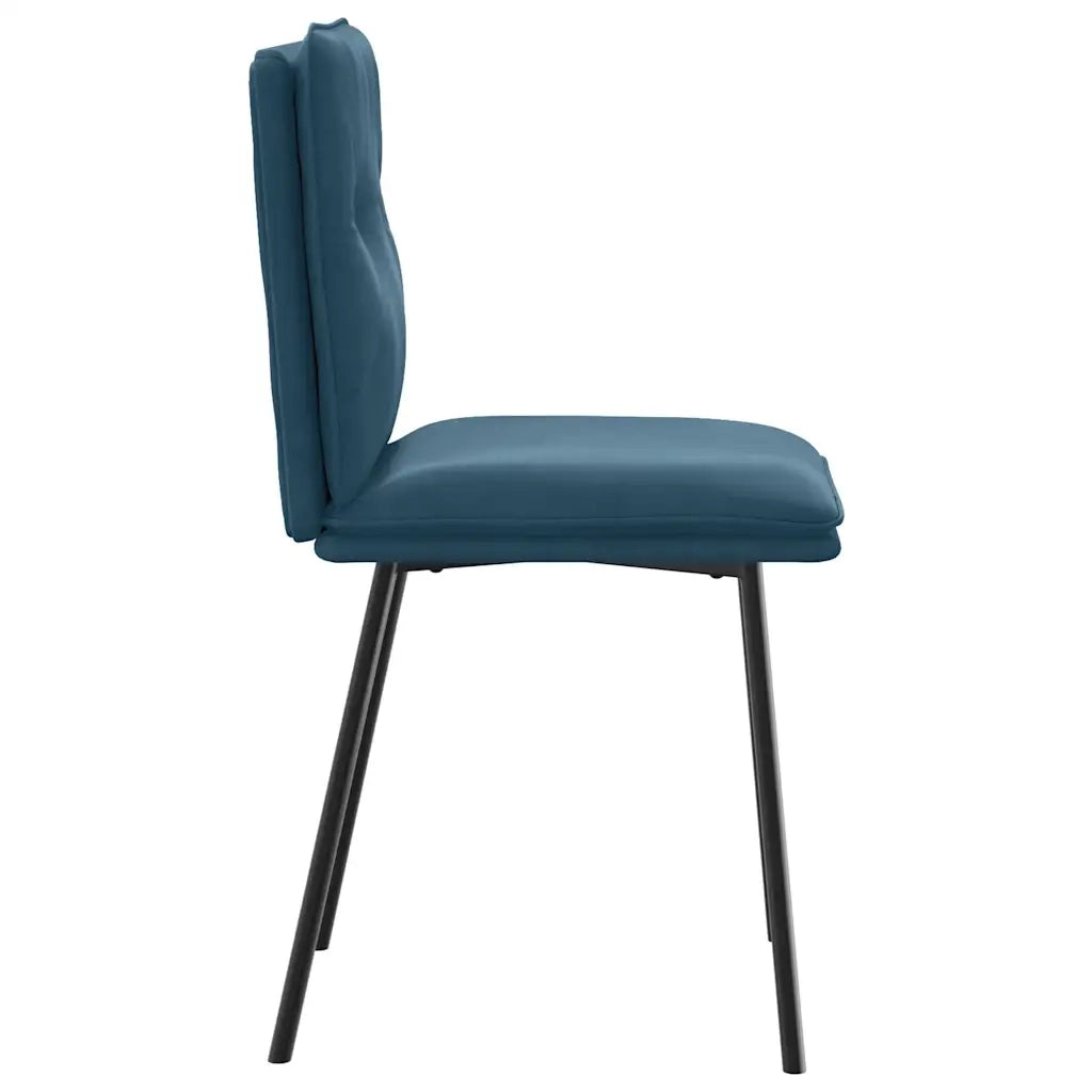 Sedie da Pranzo 2 pz Blu in Velluto 4101319