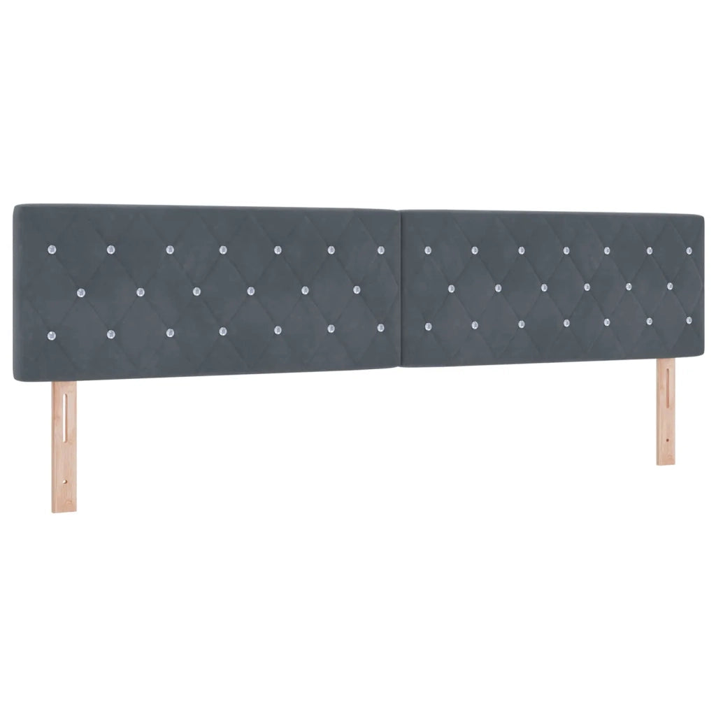 Letto con Box Spring, Materasso e LED Grigio Scuro 200 x 200 cm 3452241