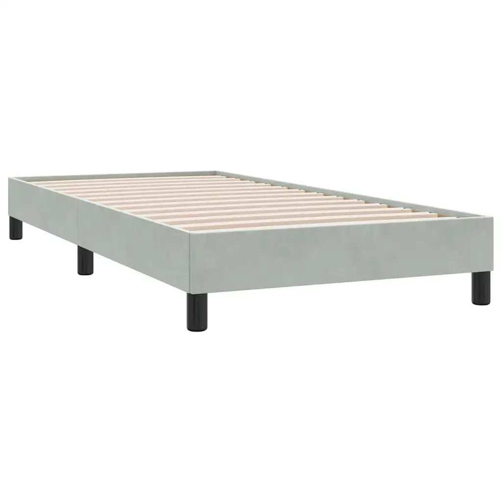 Giroletto senza Materasso Grigio Chiaro 80x220 cm Velluto 4101379