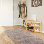 Runner Tappeto MARSA Grigio 100 x 300 cm Poliestere e PVC 42023362