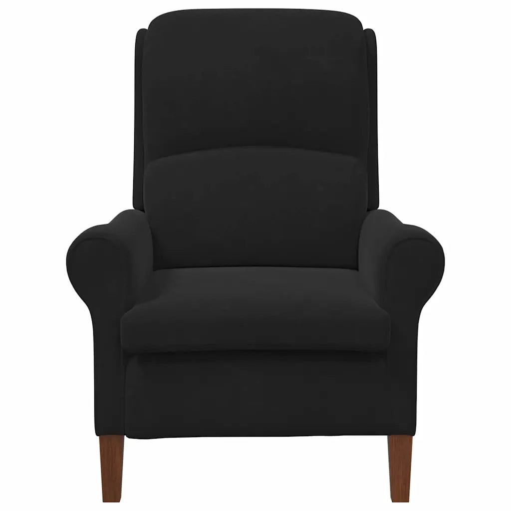 poltrona Nero 76 x 94 x 102 cm Velluto