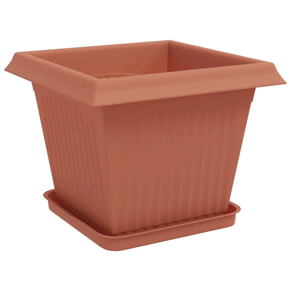 Vasi per Piante 24 pcs Rosso Mattone 33 x 33 x 26 cm Plastica 3403308