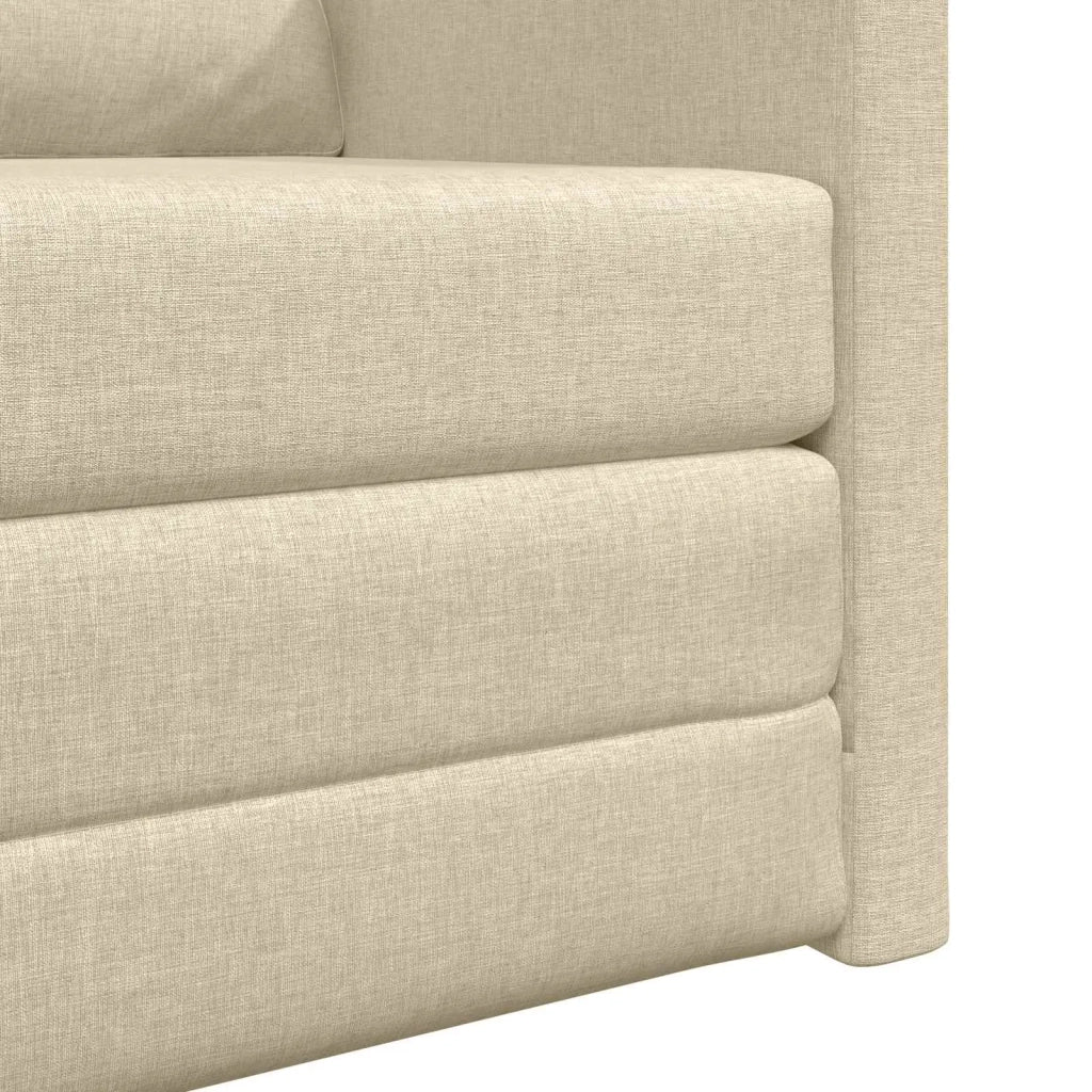 Divano letto Crema 74 x 77 x 81 cm Tessuto 4106627