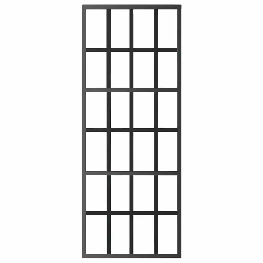 Porta Scorrevole in Vetro ESG e Alluminio 76x205 cm Nera 151020