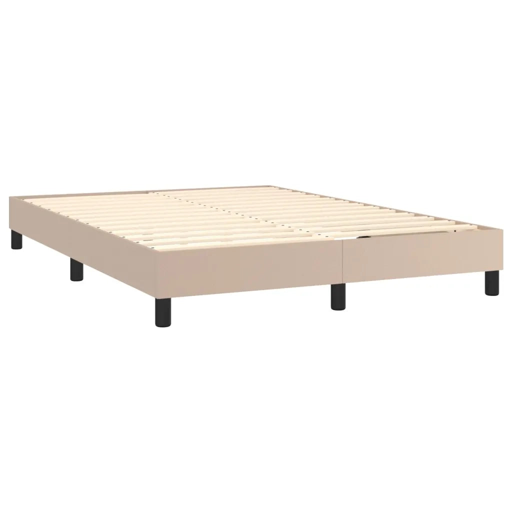 Giroletto a Molle con Materasso Cappuccino 140x200cm Similpelle 3130786