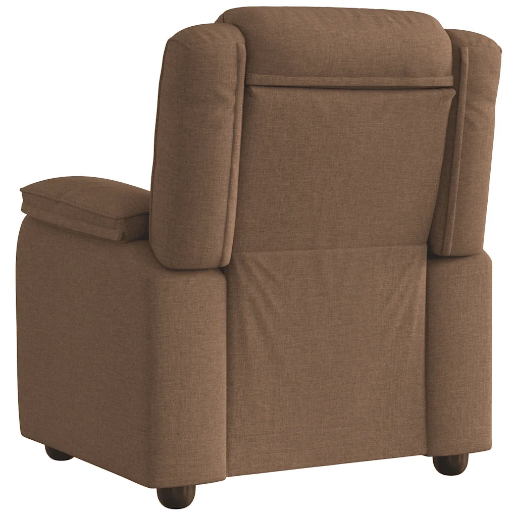 Poltrona Reclinabile in Tessuto Marrone 4015704