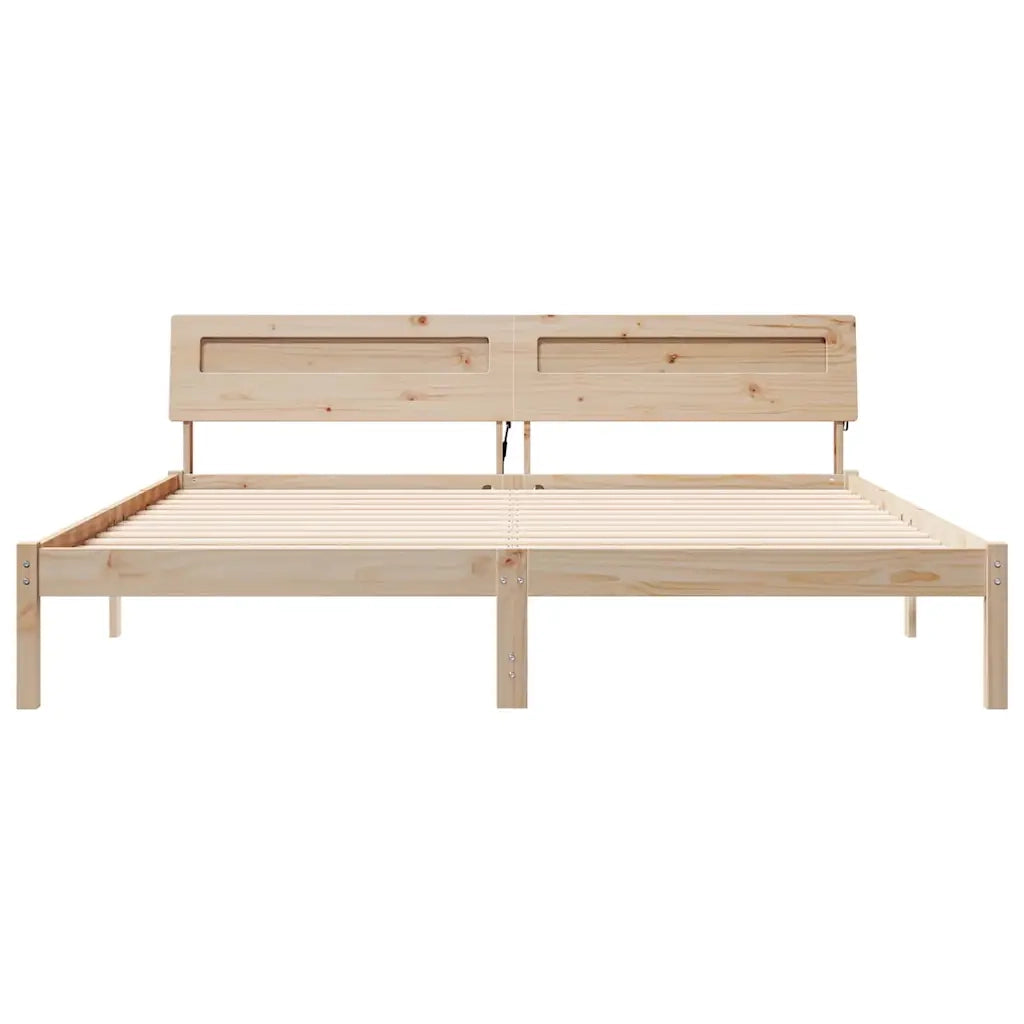 Letto matrimoniale | Letto per adulti | Struttura del letto Marrone 200 x 200 cm Pino massello