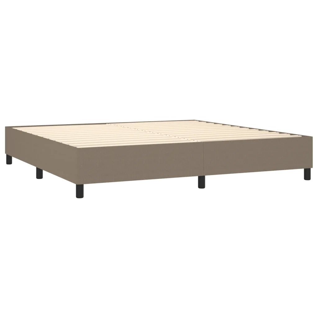 Giroletto a Molle con Materasso Tortora 200x200 cm in Tessuto 3136785