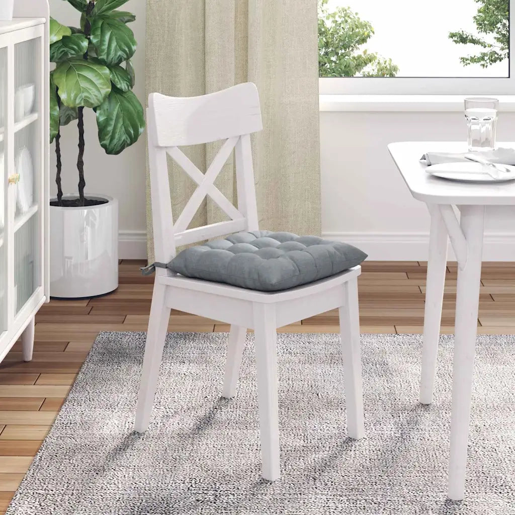 Cuscini per Seduta 4 pcs Grigio chiaro 40 x 40 x 6 cm Tessuto 42015146