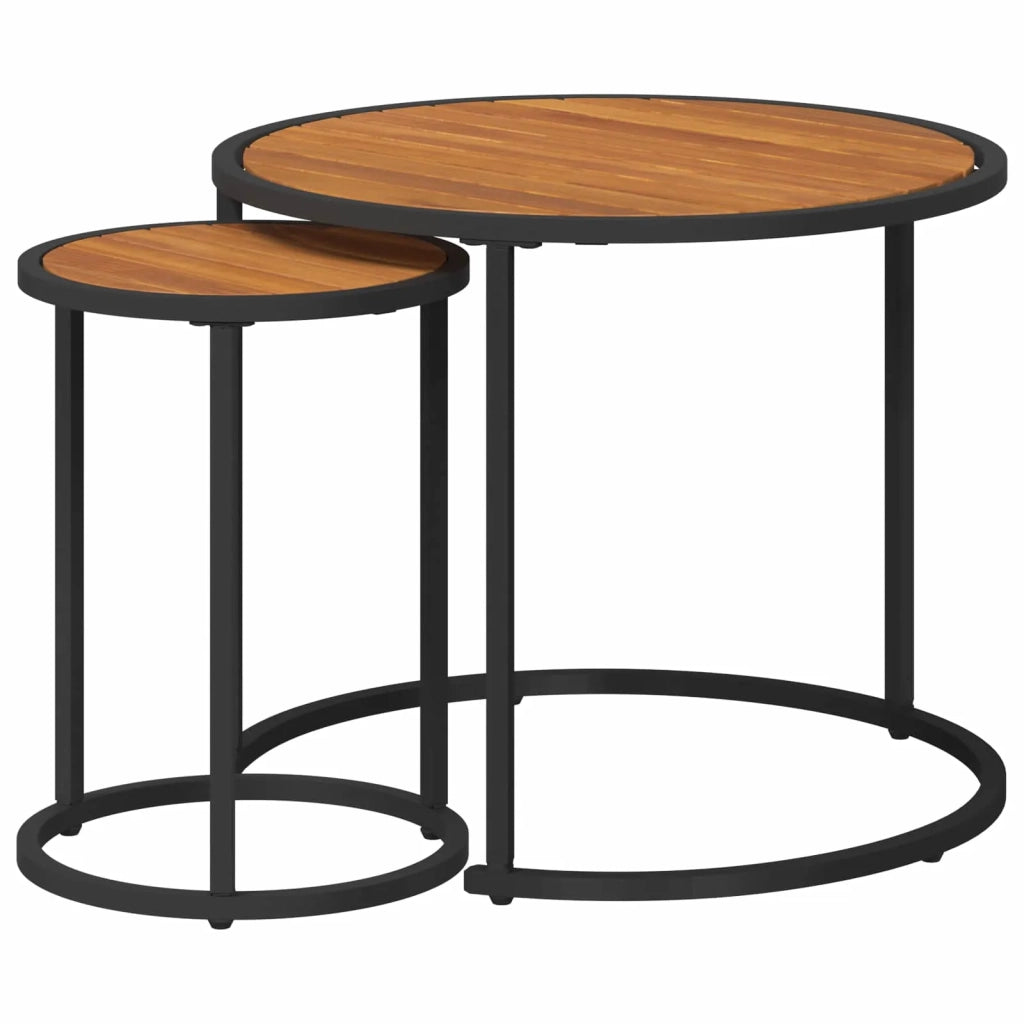 Set di Tavolini da Caffè 2 pcs Legno di Acacia Massello 42026684