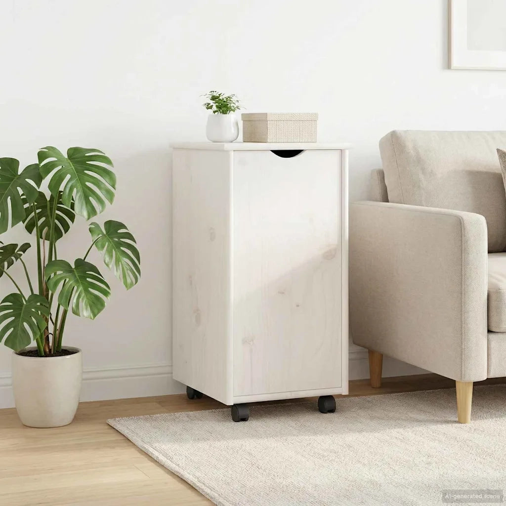 Mobile con Ruote con ruota Bianco 34 x 39 x 65,5 cm 42028357