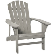 Poltrona Adirondack da Giardino ¨C Xylo ¨C Legno Massello Abete Grigio Effetto Invecchiato 78x89x88cm