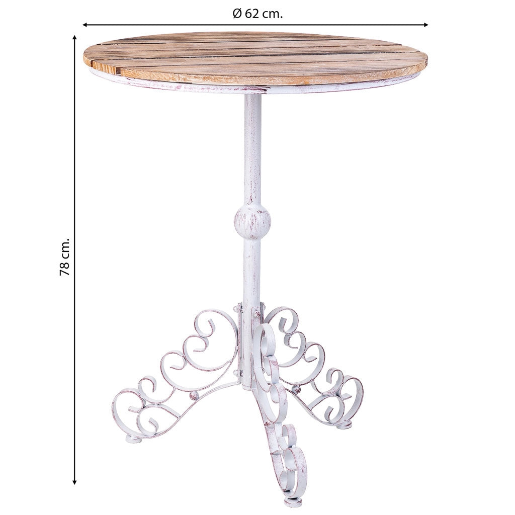Tavolino bianco 62x62x78