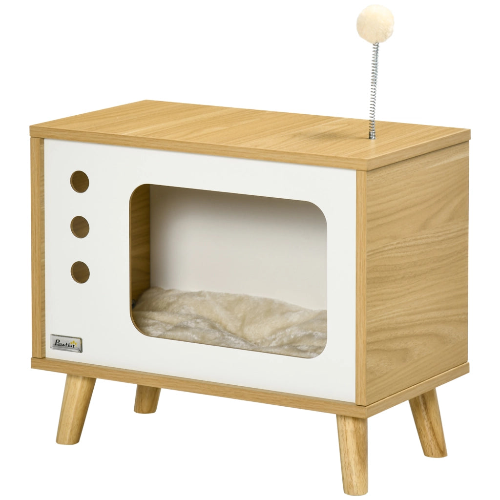Casetta Gatto Televisore ¨C Minimal ¨C Truciolato 50x28x43 cm