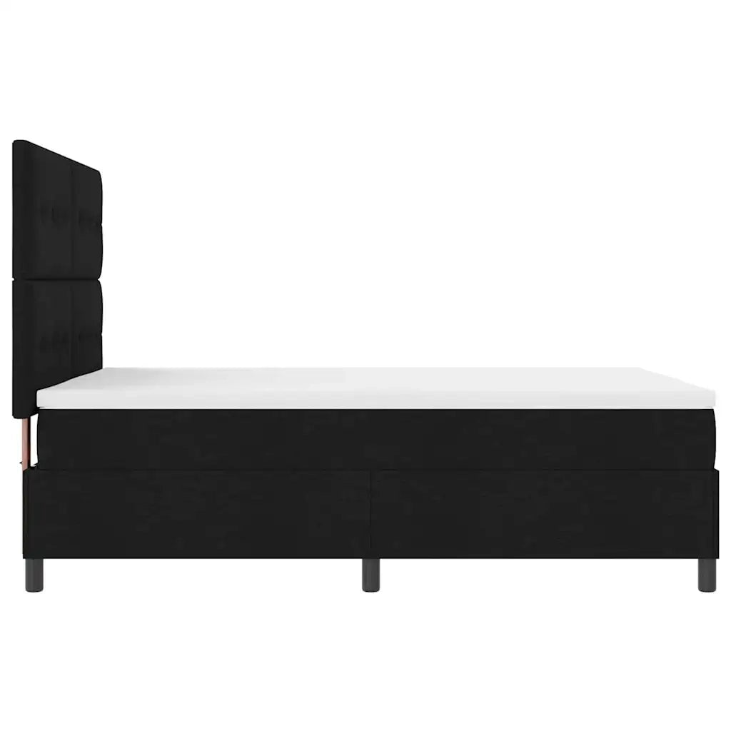 Letto a molle con materasso con led Nero 160 x 200 cm Tessuto 3342881