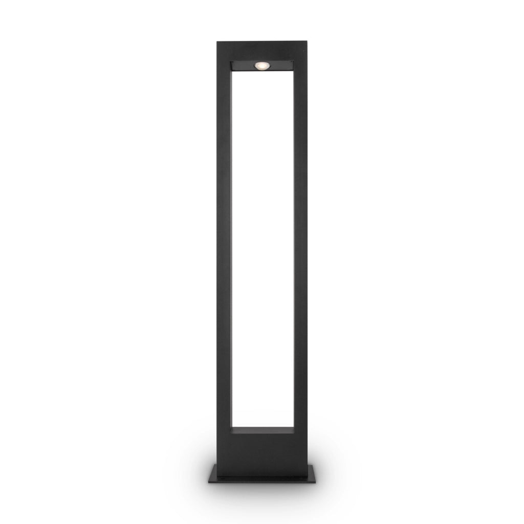 Lampada Da Terra Moderna Per Esterno Metallo Grafite Luce Led 10W Ip65