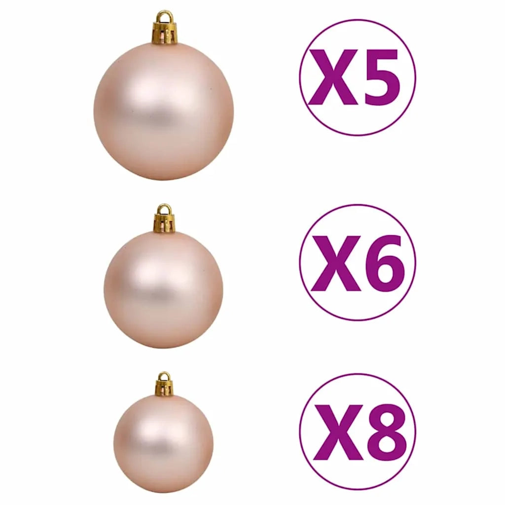 Albero di Natale artificiale preilluminato con set di palline 3396151