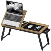 Tavolino da letto regolabile pieghevole con cassetto ¨C Xylo ¨C Legno quercia