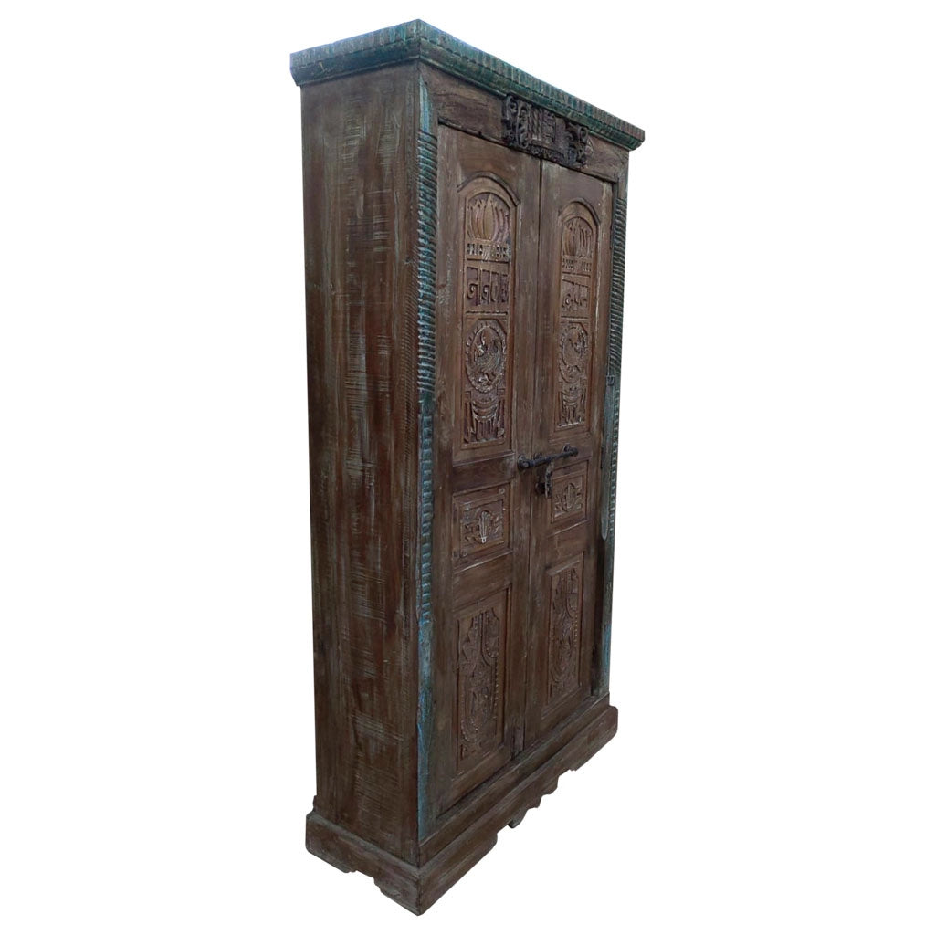 Armadio in legno marrone 121x45x220h