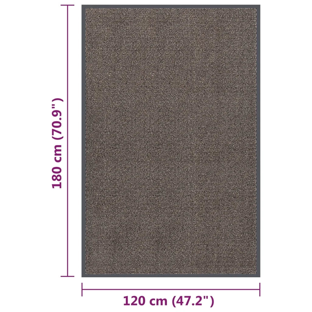 Zerbino | Tappetino Trapuntato 120x180 cm Marrone Scuro