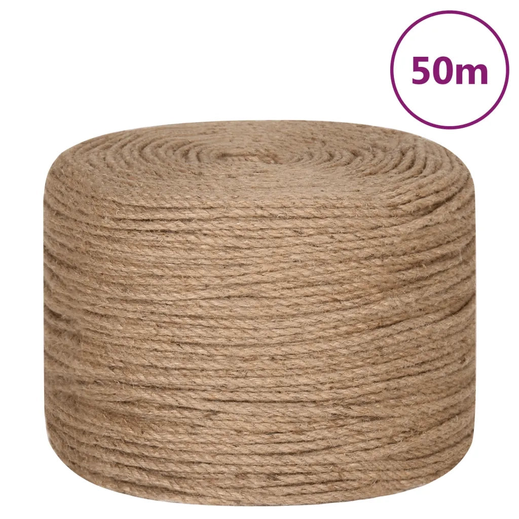 Corda | Fune in Juta Lunga 50 m Spessa 6 mm