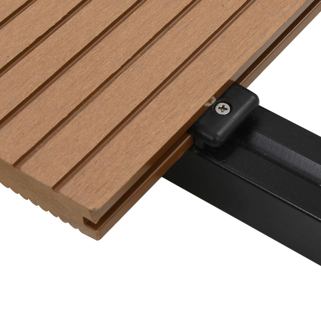 Pavimento da Deck 4 pcs Teak riciclato WPC 42046654