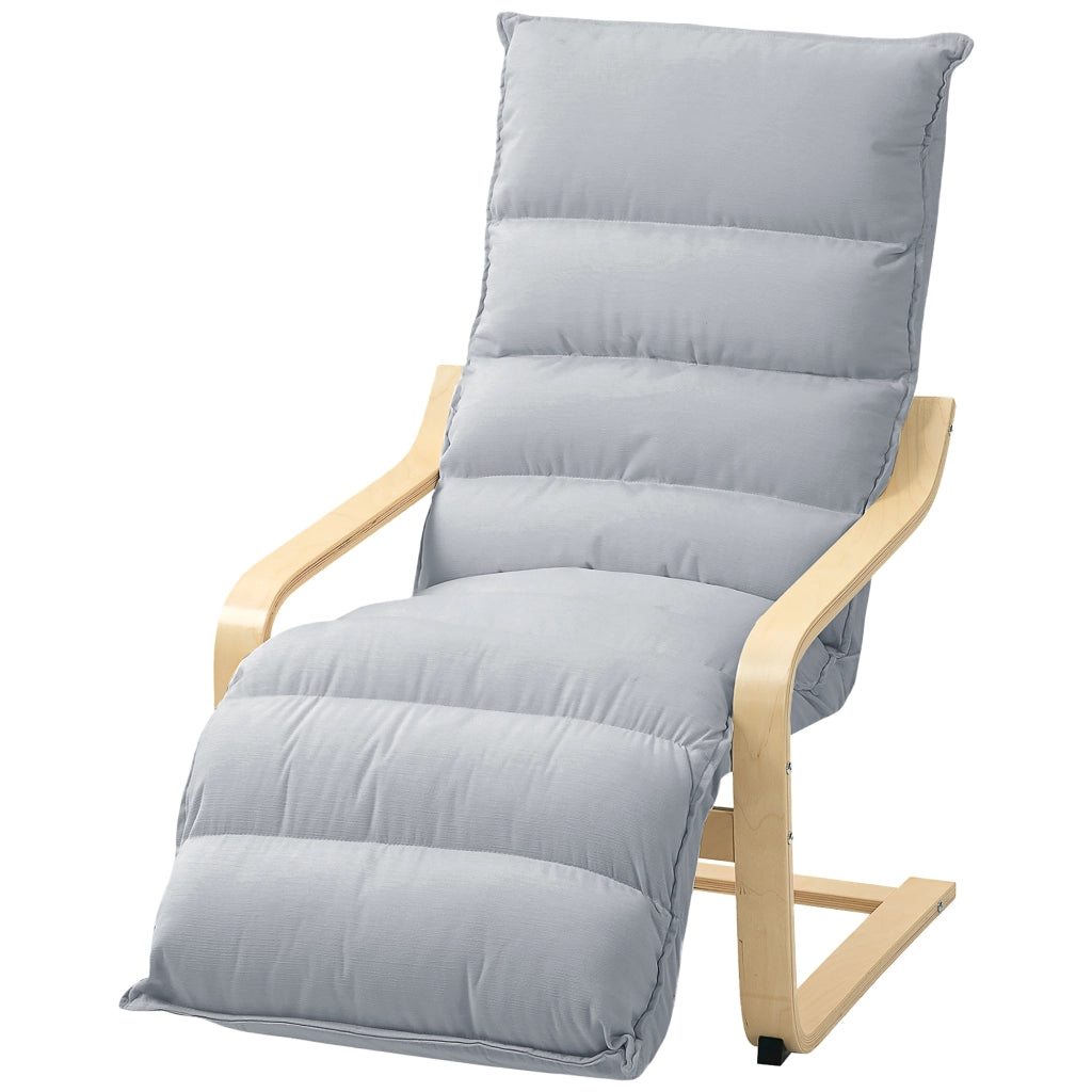 Poltrona reclinabile con poggiapiedi ¨C Minimal ¨C Grigio chiaro