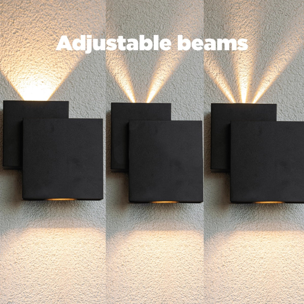 Applique esterna LED Rialto nera Lutec 14,8W 3000K IP44