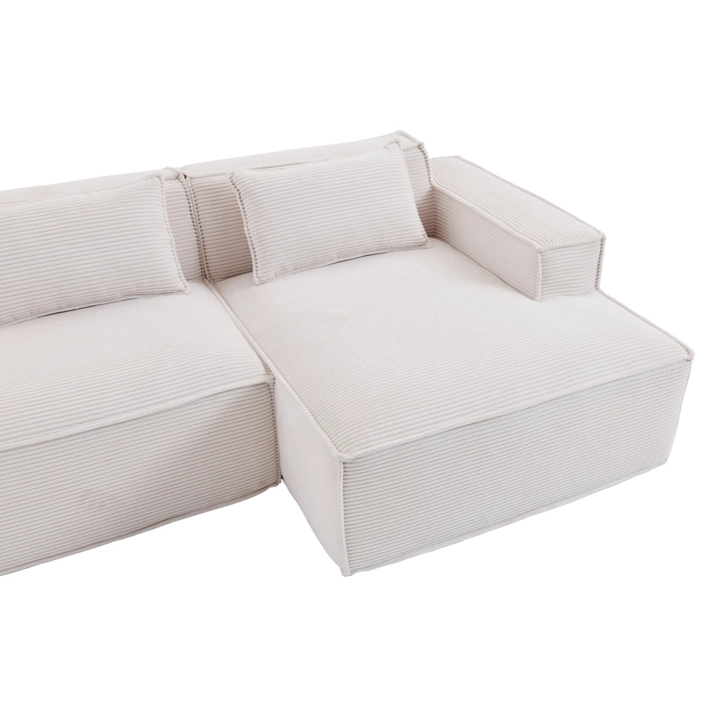 Divano 3 Posti con Cuscini ¨C MINIMAL ¨C Tessuto, 235 cm