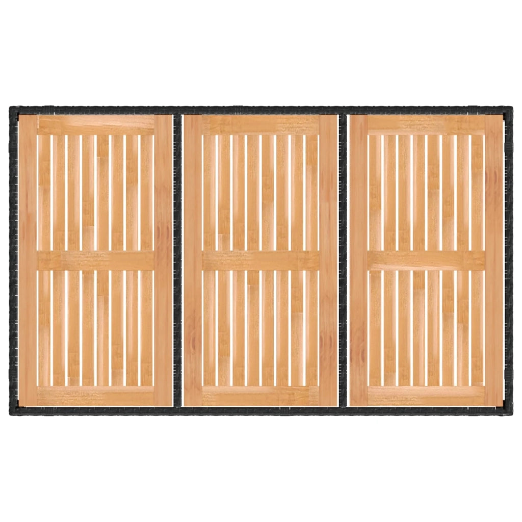 Set da pranzo per esterni 7 pz Nero 3422269