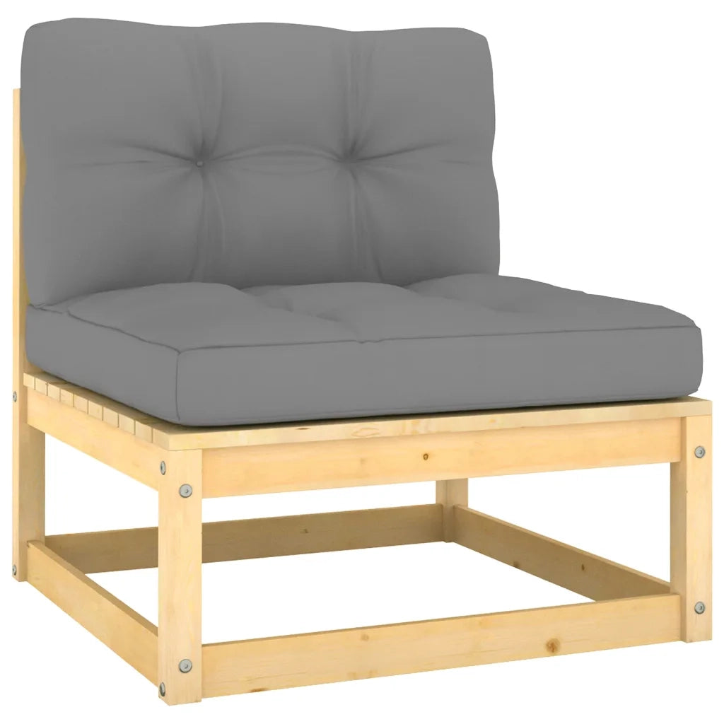 Set Divani da Giardino 5 pz con Cuscini Legno Massello di Pino 3076584