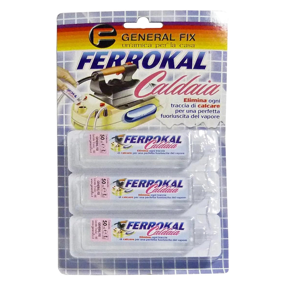 DECALCIFICANTE CALDAIE FERRI DA STIRO 'FERROKAL CALDAIA' 3 flaconi da 20 ml  - GENERAL FIX