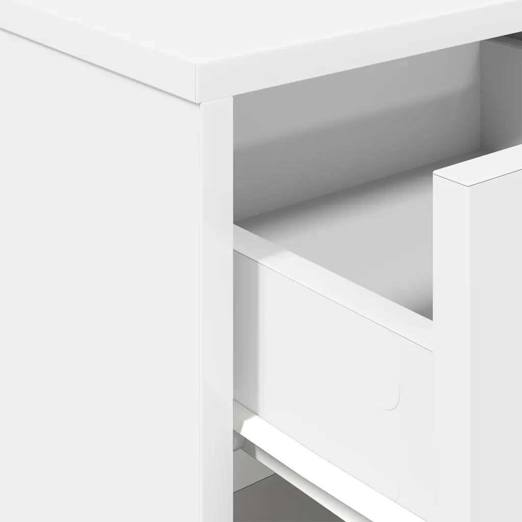 vidaXL Comodini 2 pz con Cassetto Bianco 40x34x50 cm
