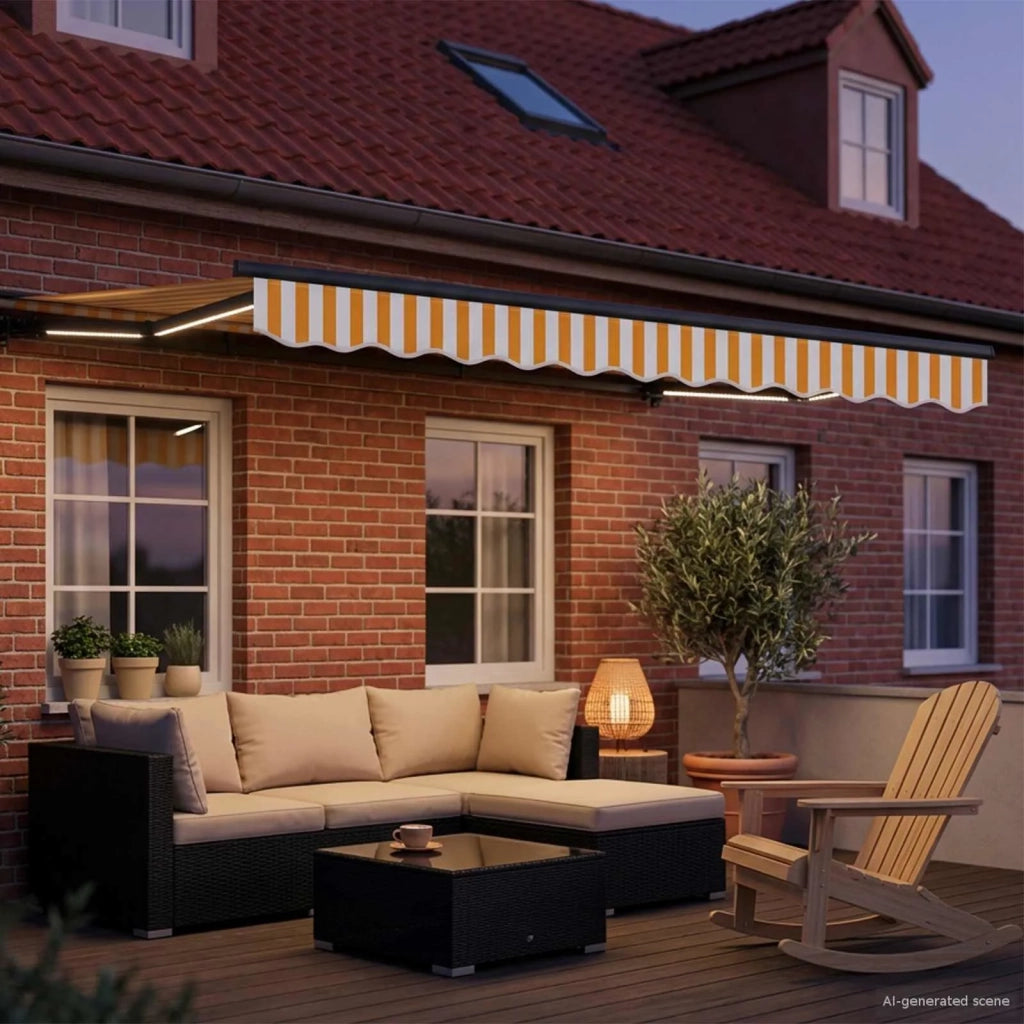 Cornice per Tenda Manuale con LED 3,5 x 2 m 3420764