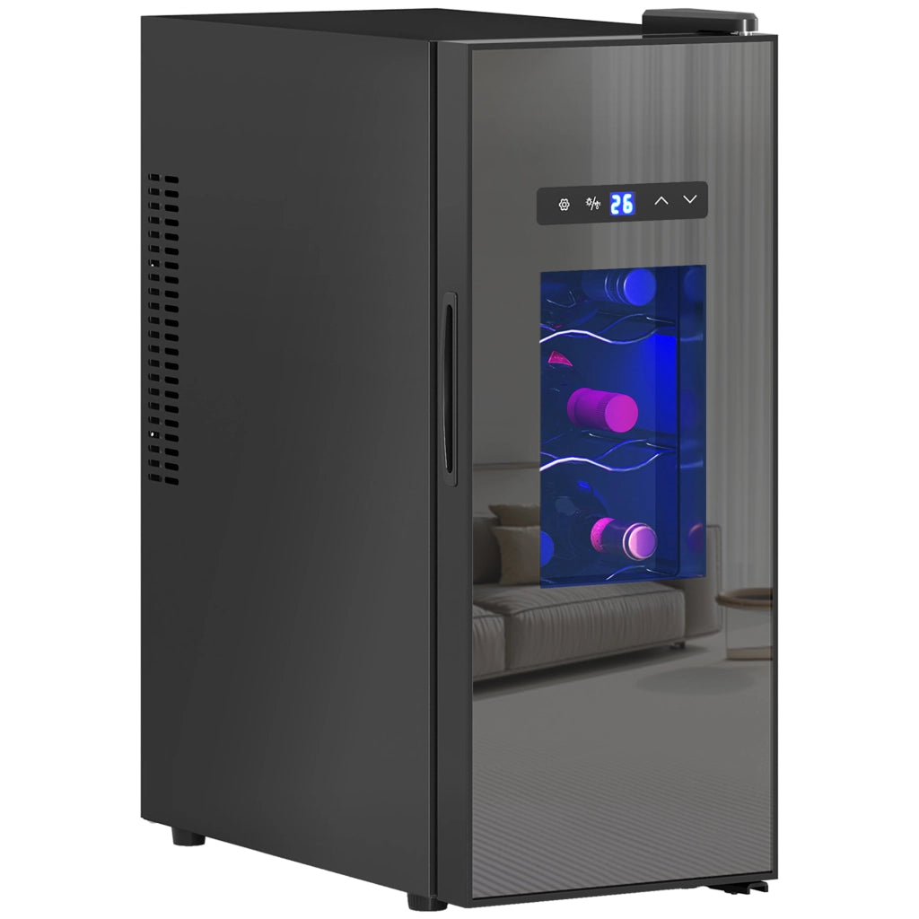 Cantinetta da 12 bottiglie ¨C Minimal ¨C nero, vetro, 30L