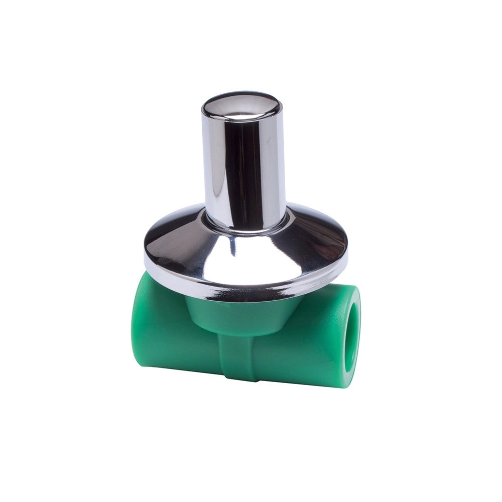 Rubinetto d'arresto a vitone in ppr polipropilene verde 20 mm