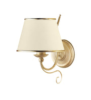 Applique classica ecru con paralume E27 15W Laura Jupiter