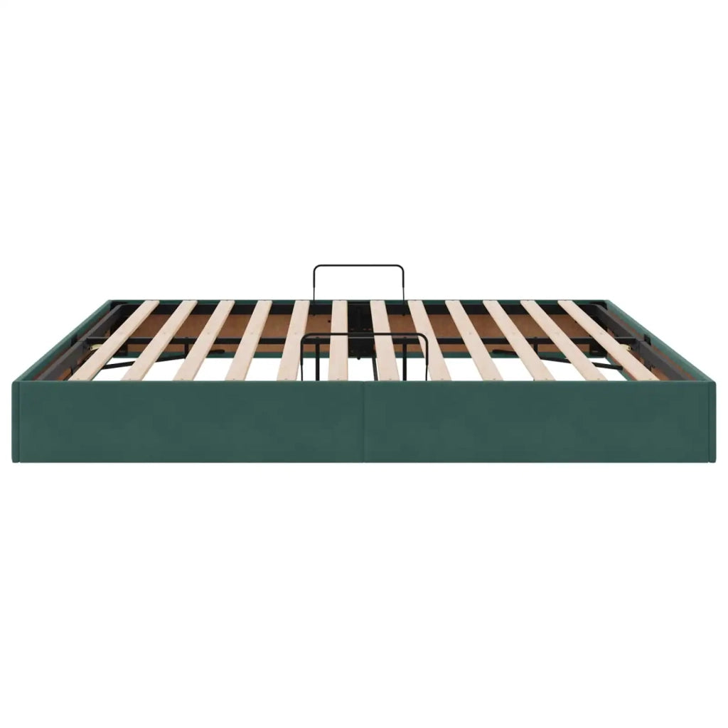 Letto ottomano Verde Scuro 200 x 200 cm Velluto 3442907