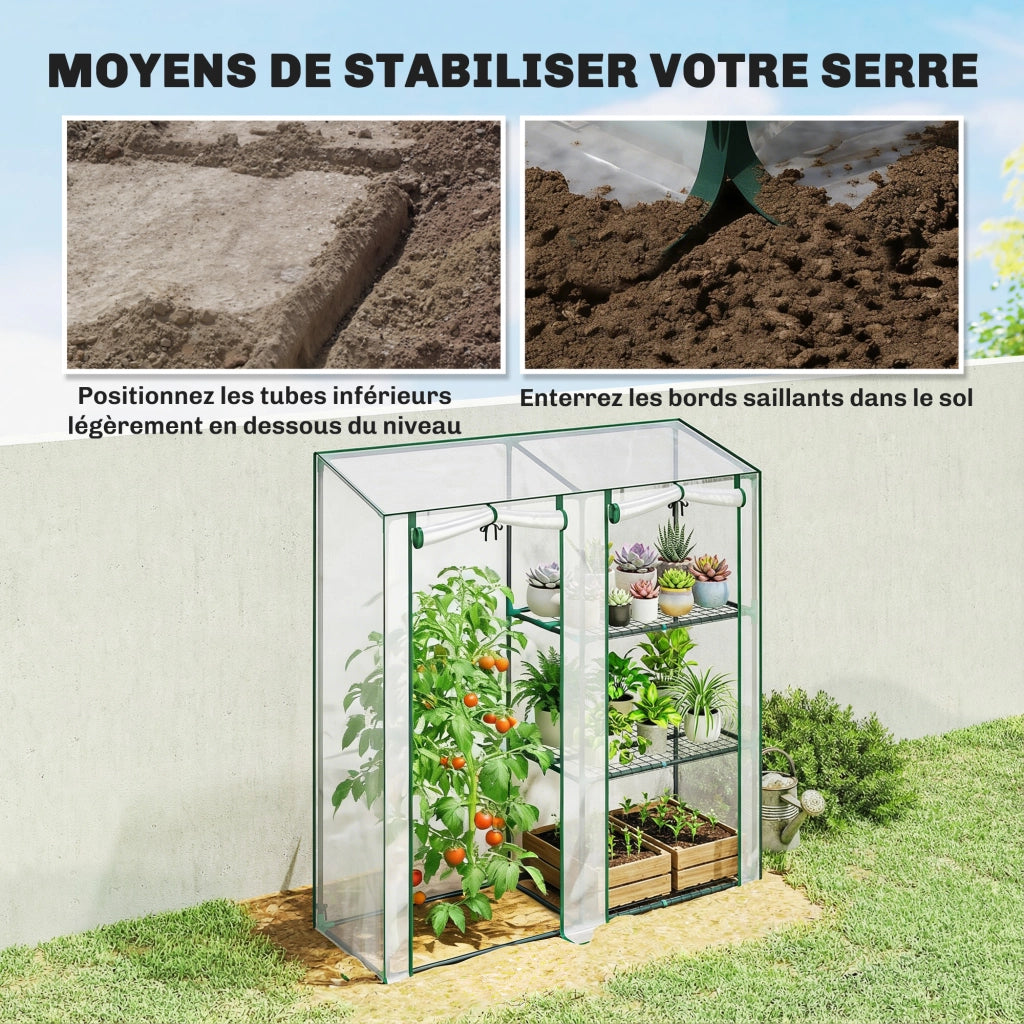 Serra da Giardino 3 Livelli ¨C Zephmum ¨C PVC Antracite 200x100x200